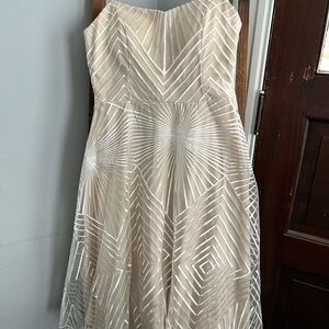 Elegant Cream Geometric Dress